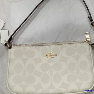 Coach Nolita 19 Chalk Glacier White Canvas Bag